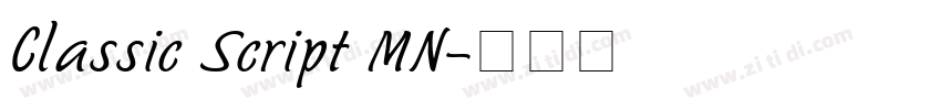 Classic Script MN字体转换